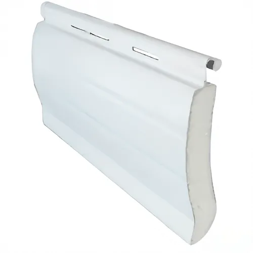 White rolling shutter profile, curved design.