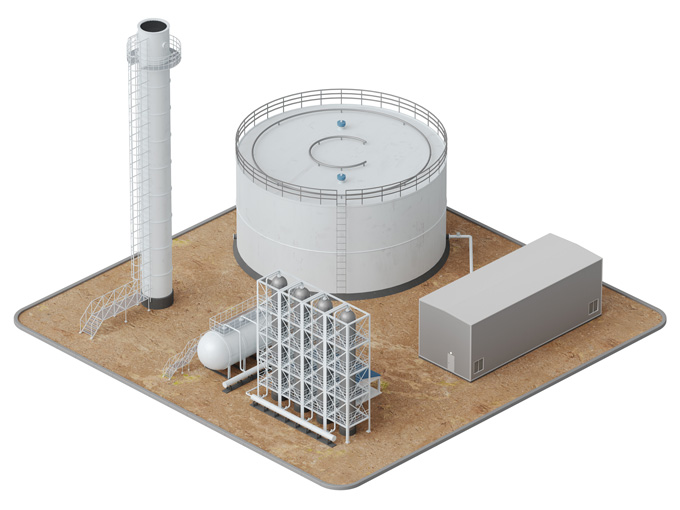 Fotorealistische 3D Visualisierung technische Industrieanlage