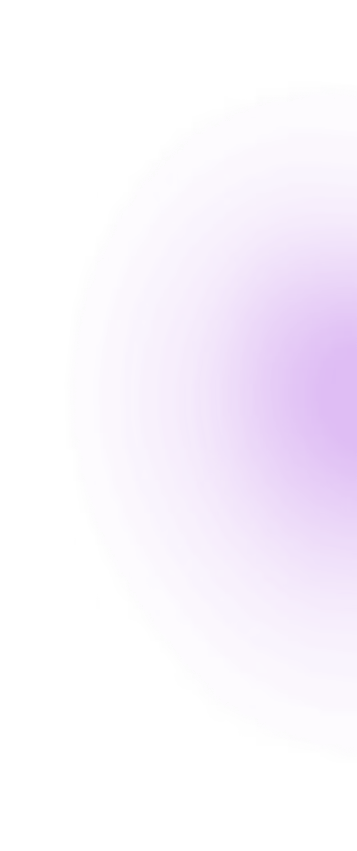 Large purple glowing circle on a black background occupying the right side of the image.