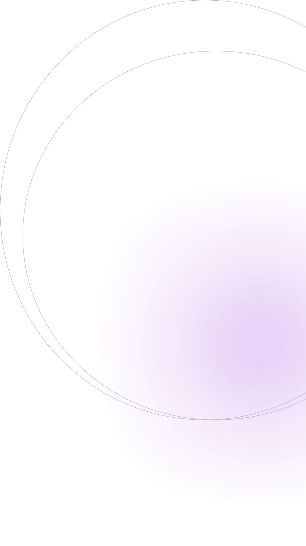 Large glowing purple blob with overlapping thin black circular outlines on a black background.