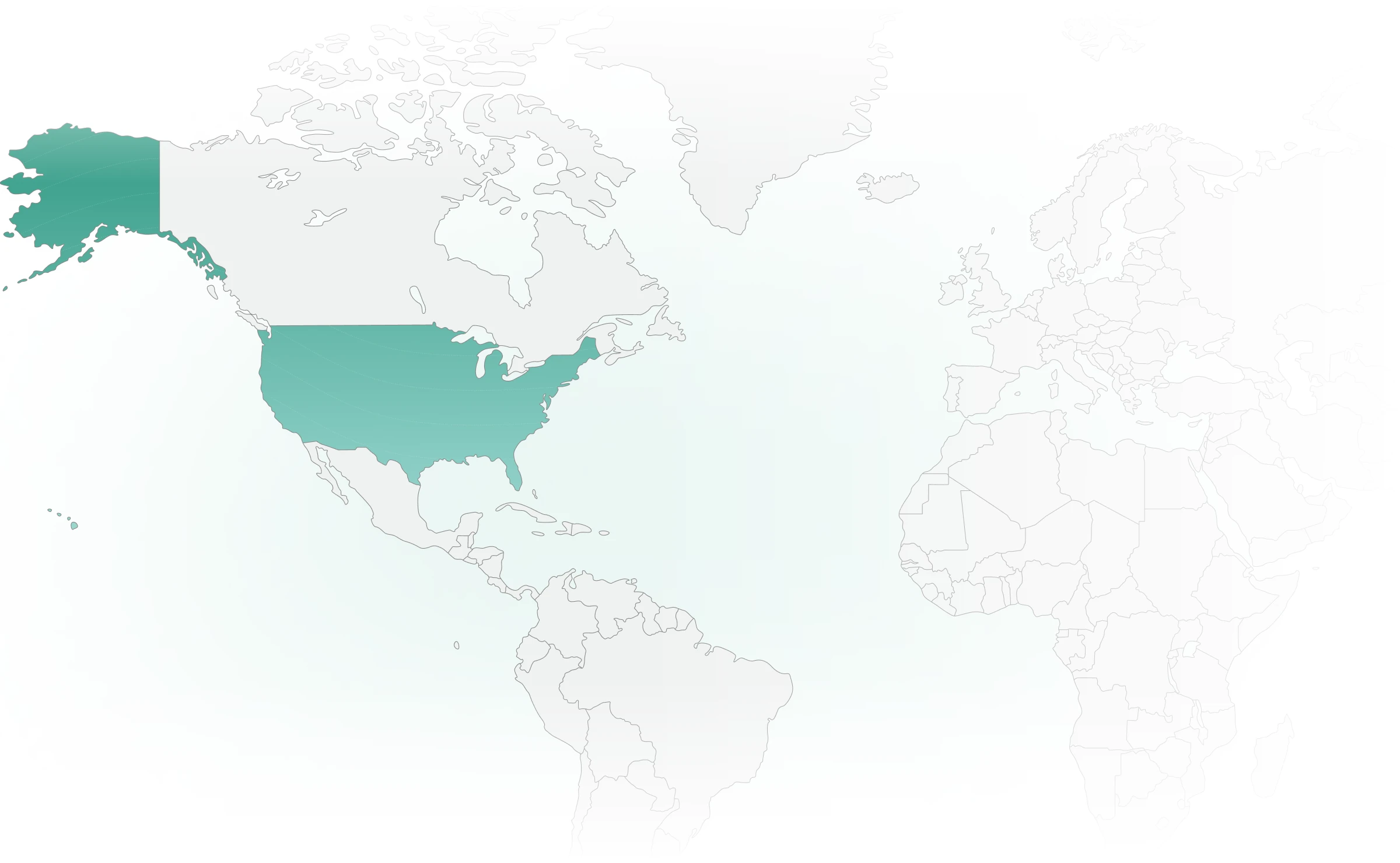 Map highlighting the United States, where Luvo serves patients in all 50 states
