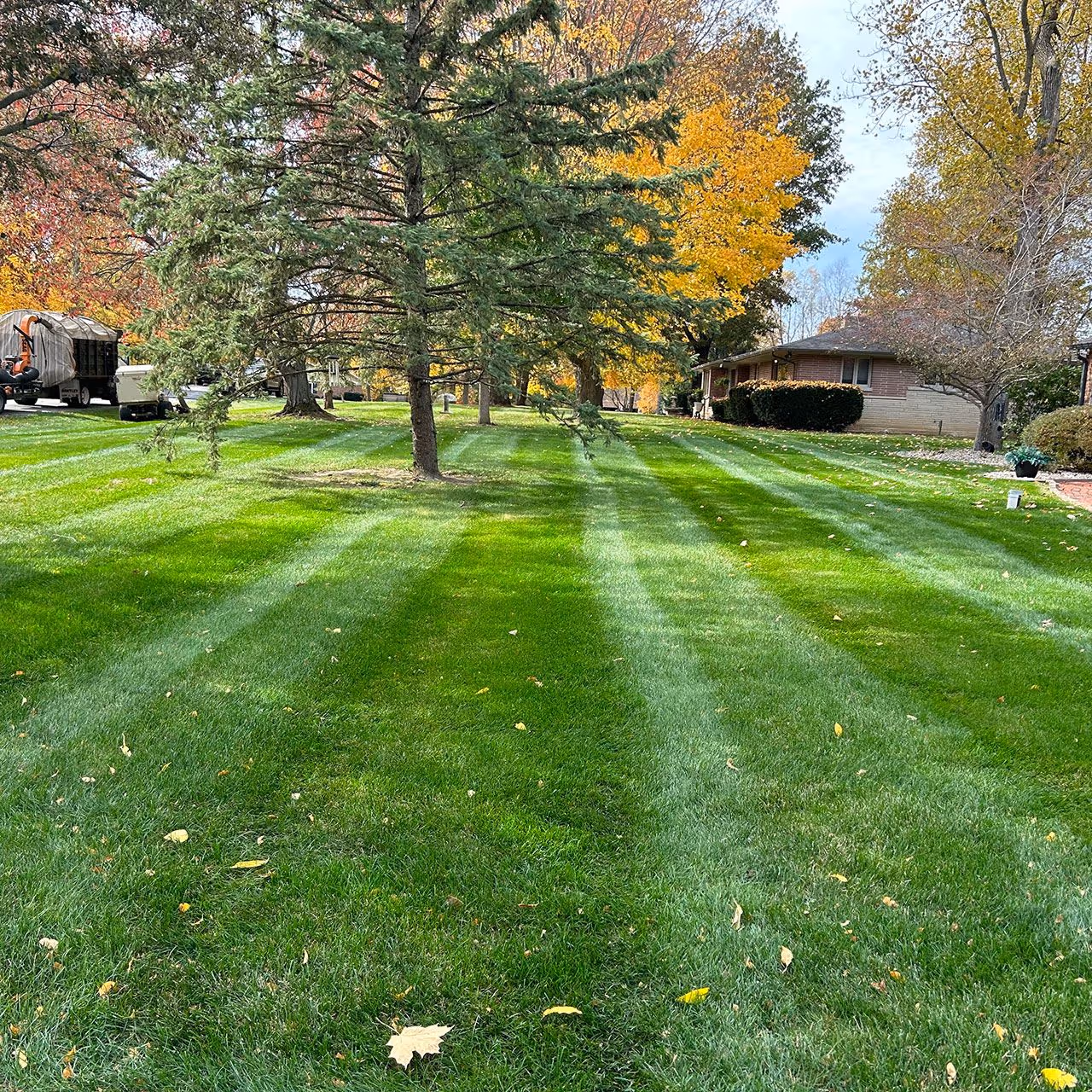 Final lawn cut and cleanup service in Fishers, IN