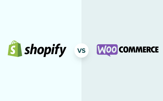 shopify vs woo commerce graphic