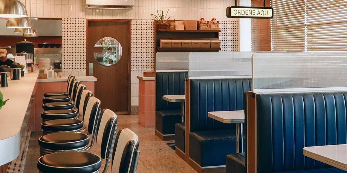 Inside Ruster's restaurant