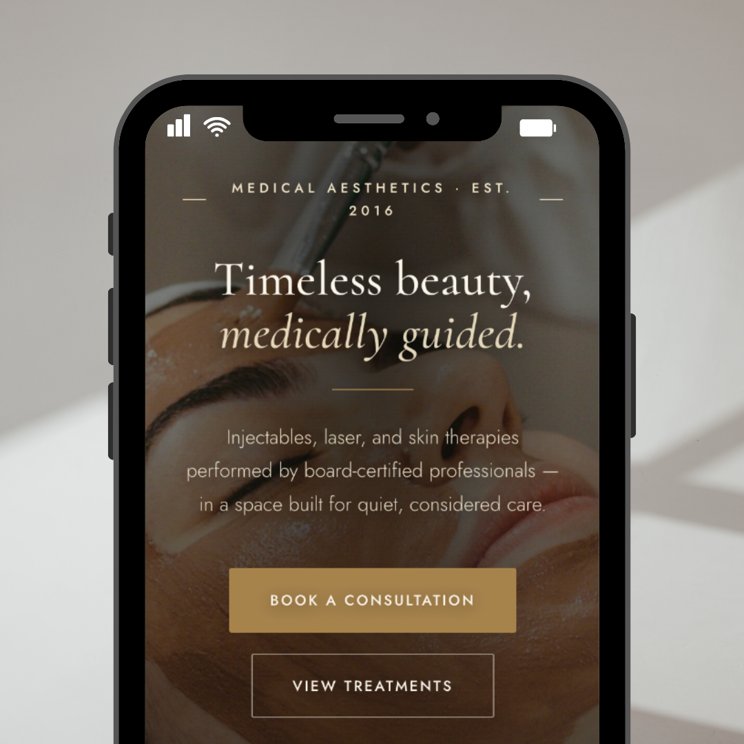 Aurelia — med spa website design example by Social Reach