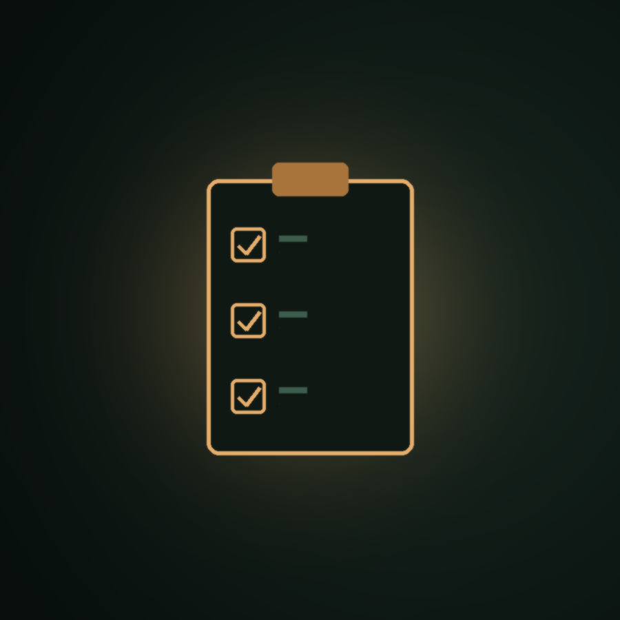 Illustration of a checklist on a clipboard