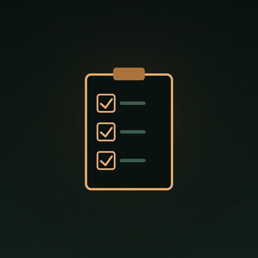 Illustration of a checklist on a clipboard