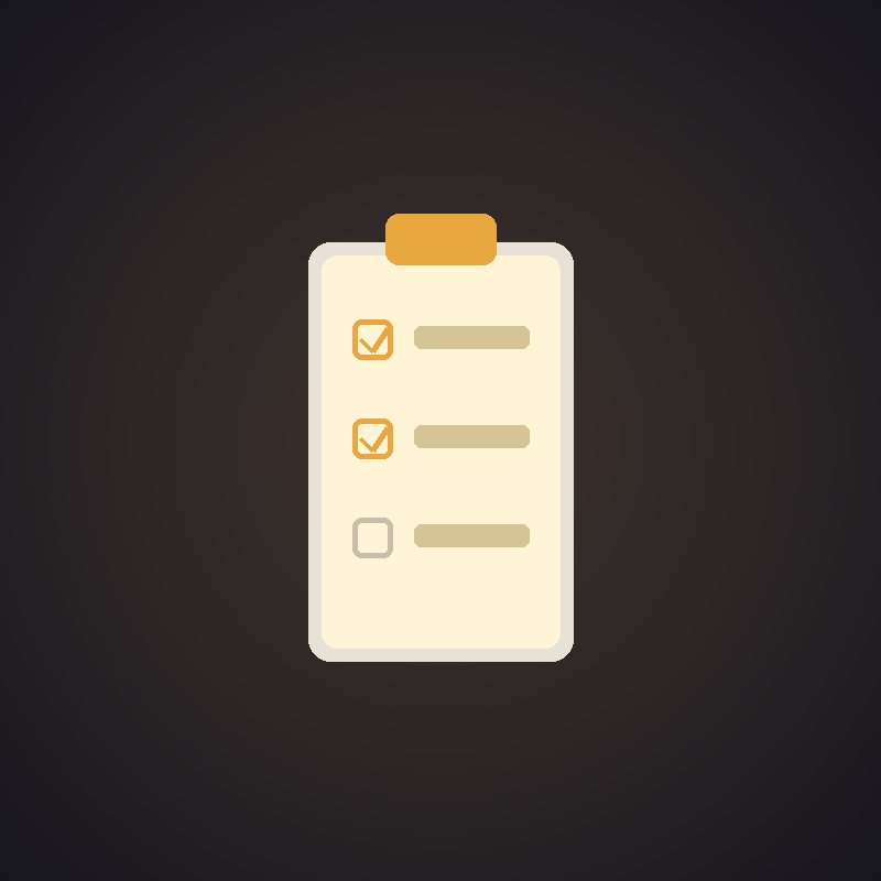 Illustration of a clipboard with a checklist, representing questions to ask before hiring a web designer