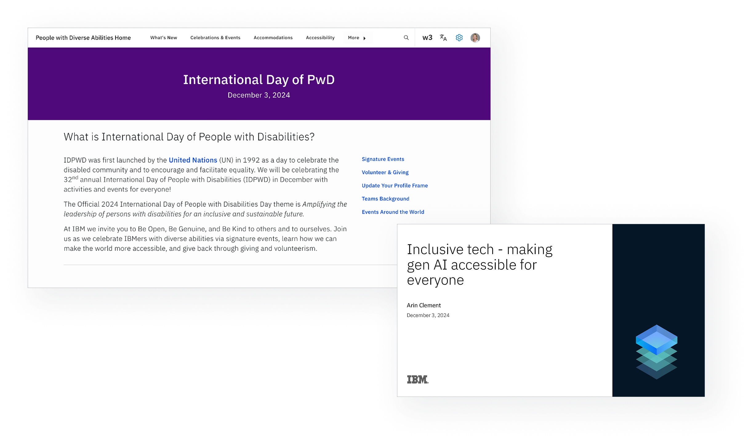 IDPWD website and presentation cover