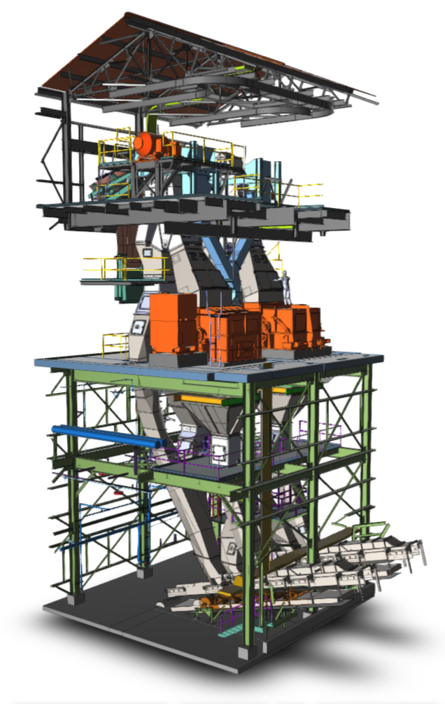 Scan of a coal transfer house captured by AsBuilt