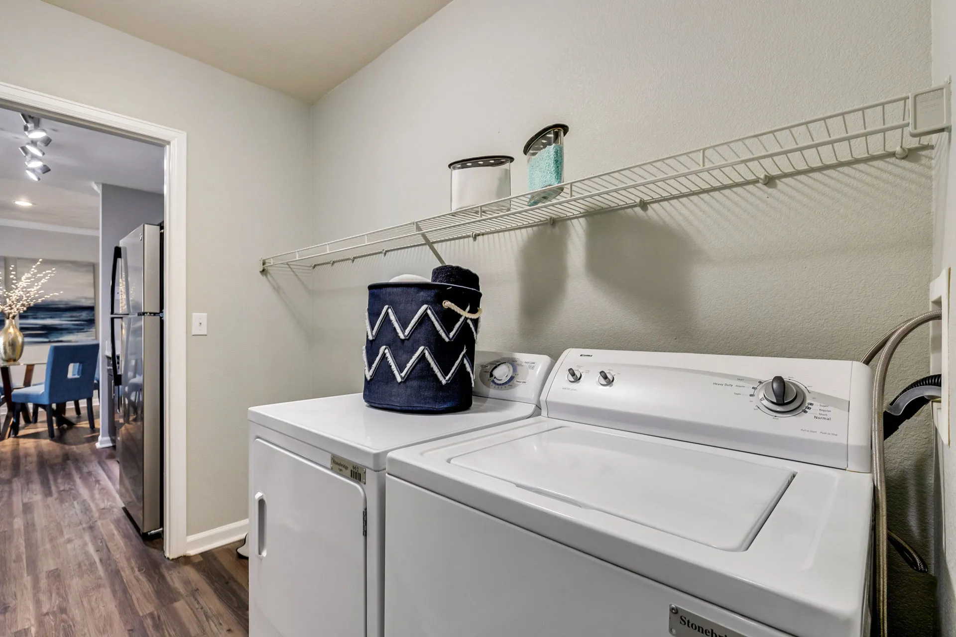 laundry room with white appliances