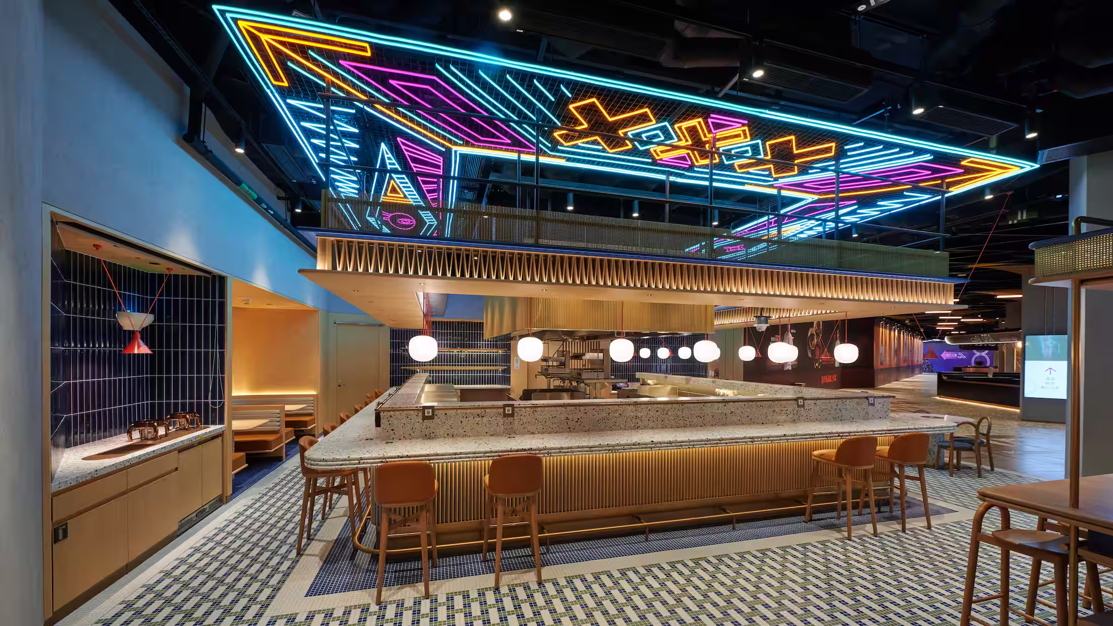 Mian Cart Noodle Bar restaurant interior designed by Studio X in Macao