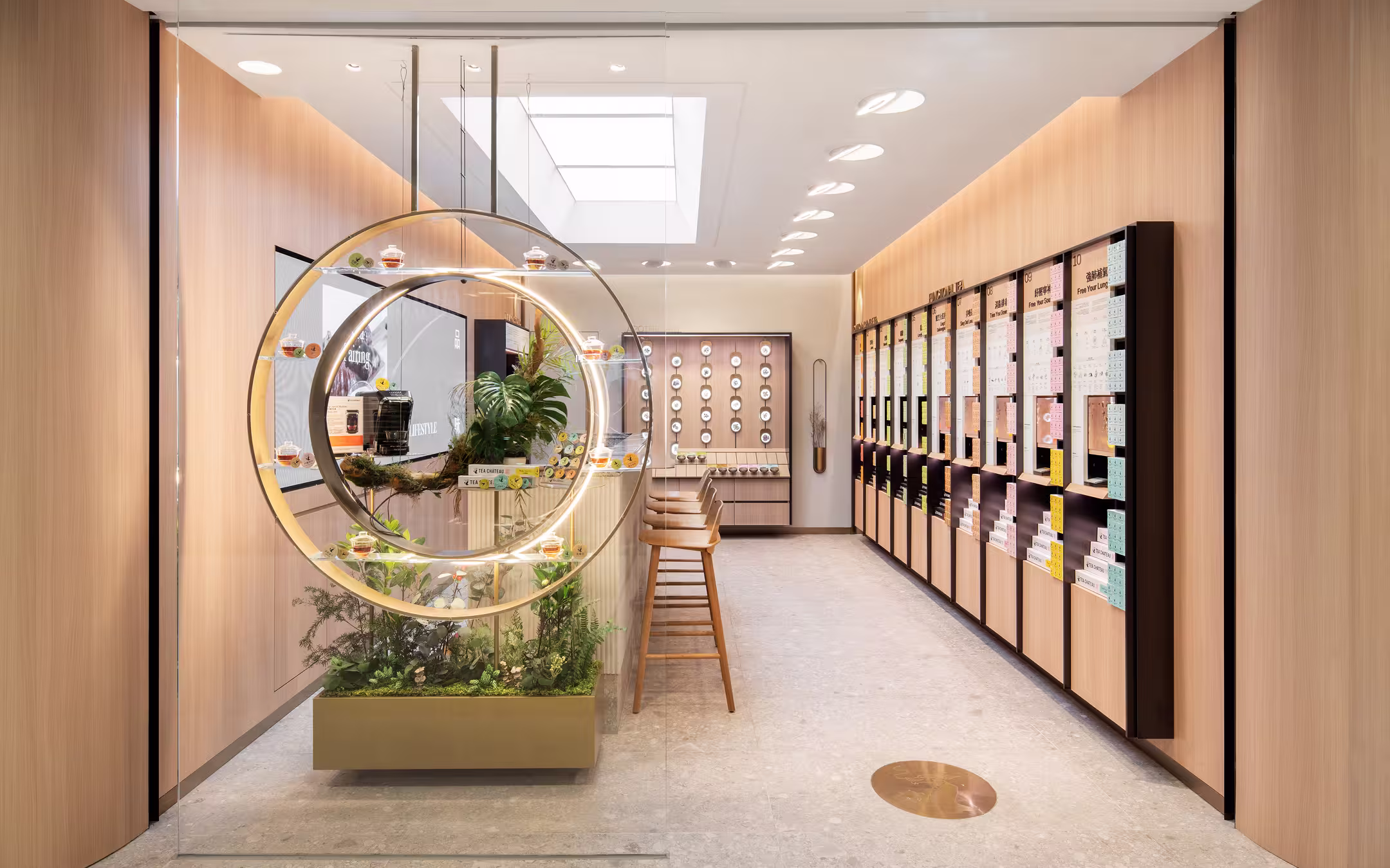 Tea Chateau retail store interior designed by Studio X in Hong Kong