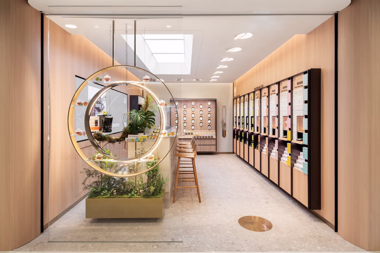 Tea Chateau store interior designed by Studio X in Hong Kong
