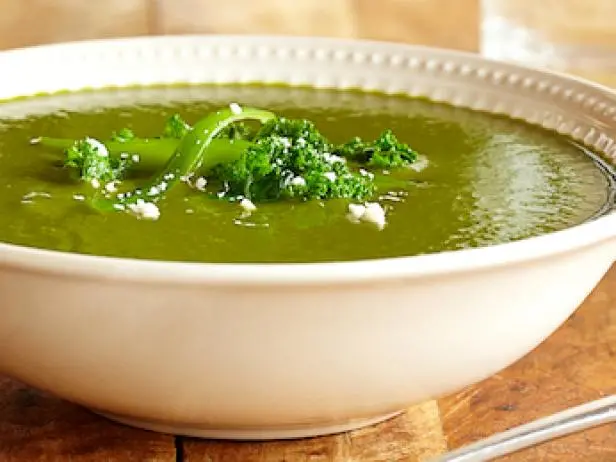 Rustic Green Soup with Leeks, Kale, Parsley, and Basil