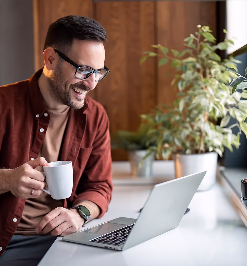 image of parents and staff discussing enrollment