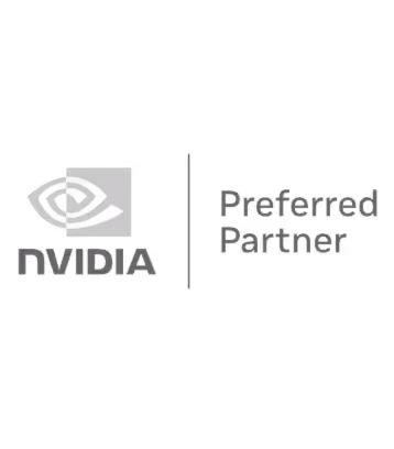 NVIDIA logo with text Preferred Partner on a black background.