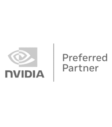 NVIDIA logo with text Preferred Partner on a black background.
