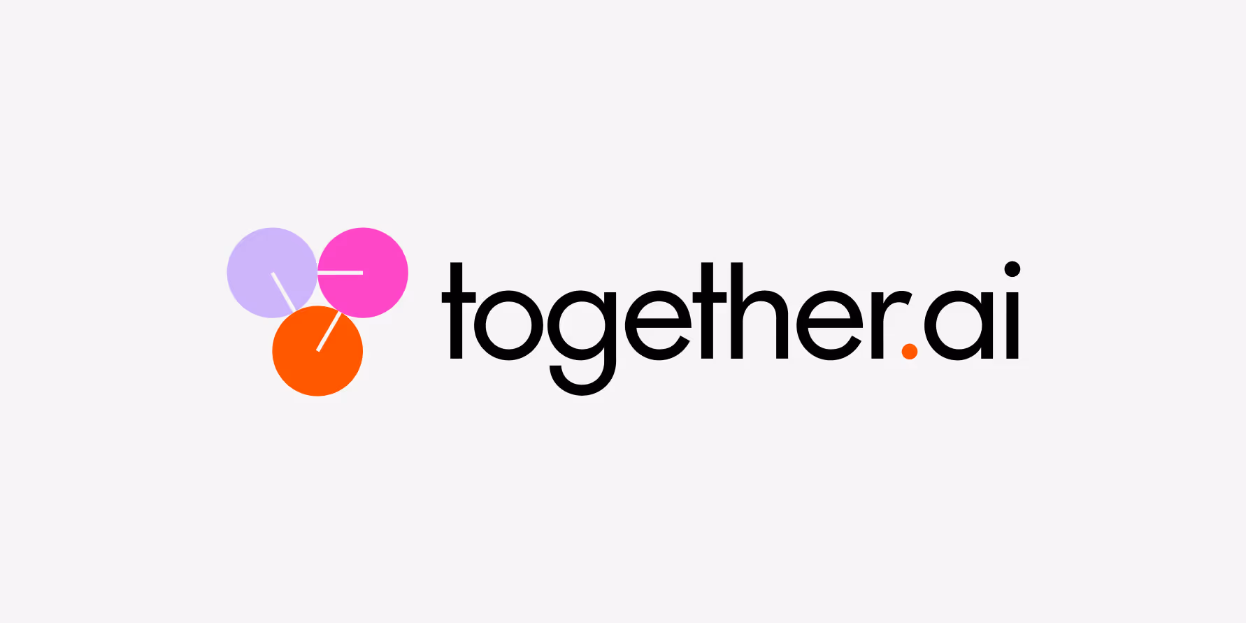 Logo of together.ai with three interconnected colorful circles in purple, magenta, and orange to the left.