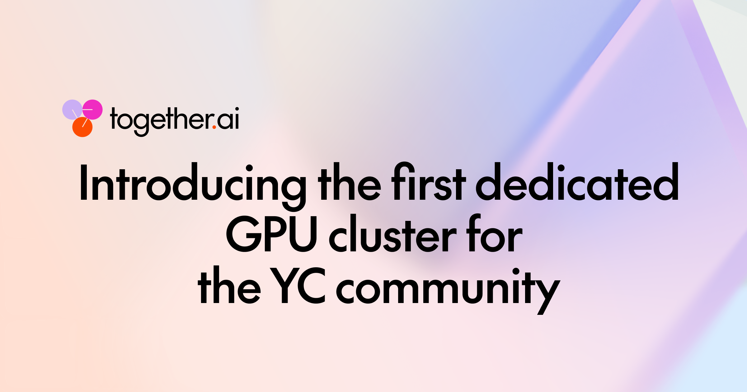 Together AI и Y Combinator запустили выделенный GPU-кластер для стартапов