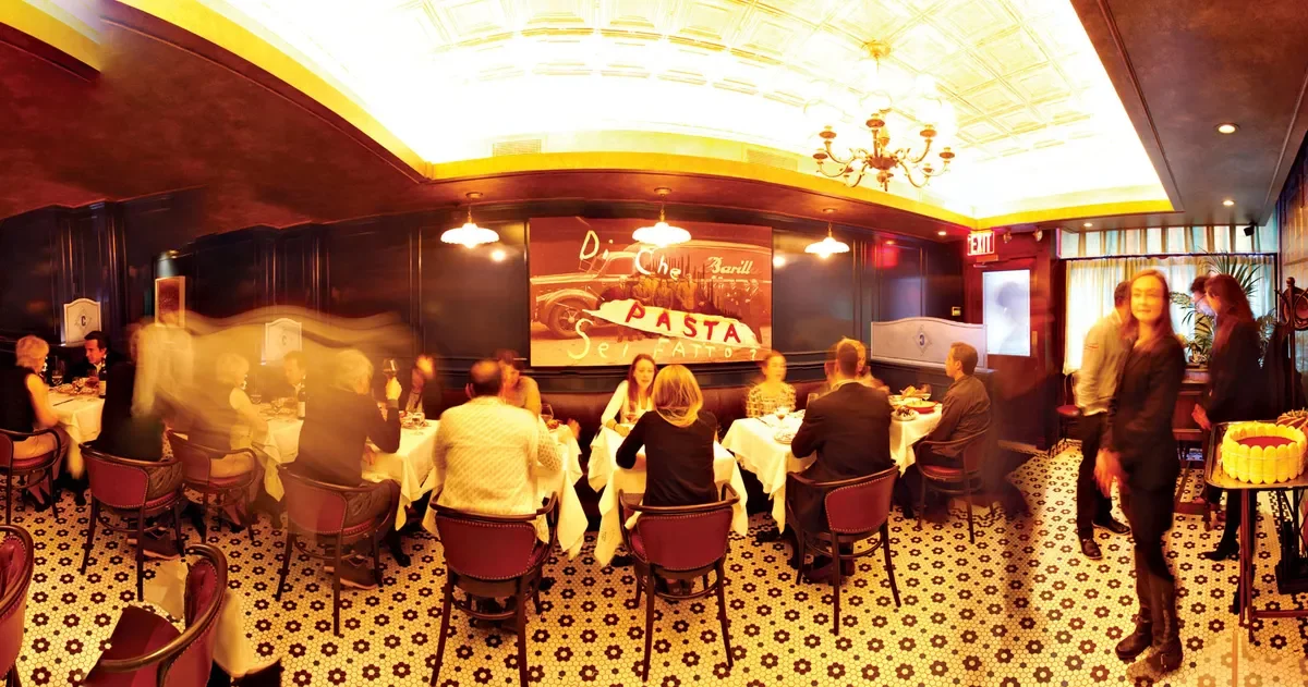 Guests dining at Carbone restaurant in New York City.