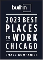 2023 Best Places to Work Chicago Small Companies award badge by Built In.