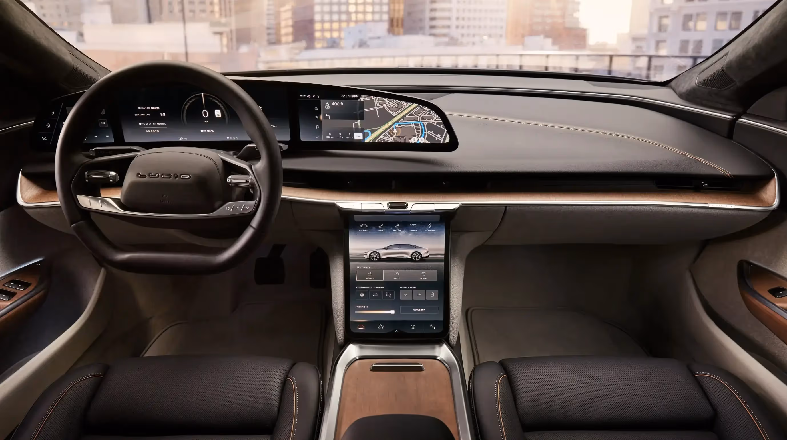 Lucid vehicle interior