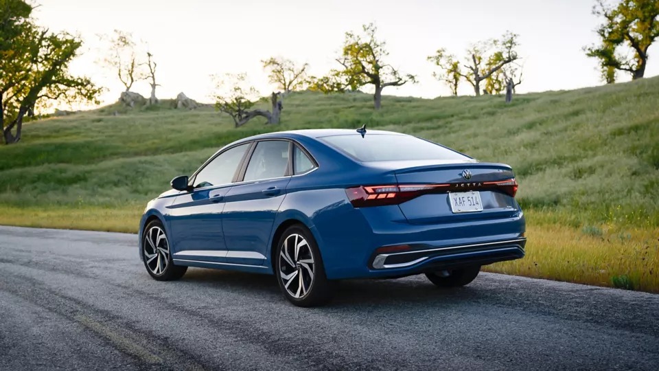 Volkswagen on a country road