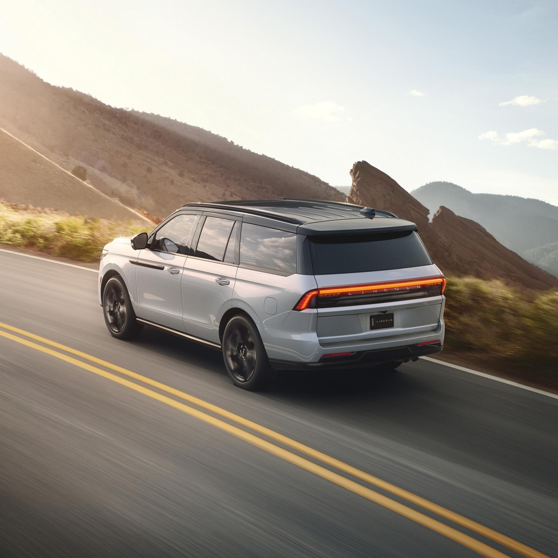 Lincoln Navigator on highway