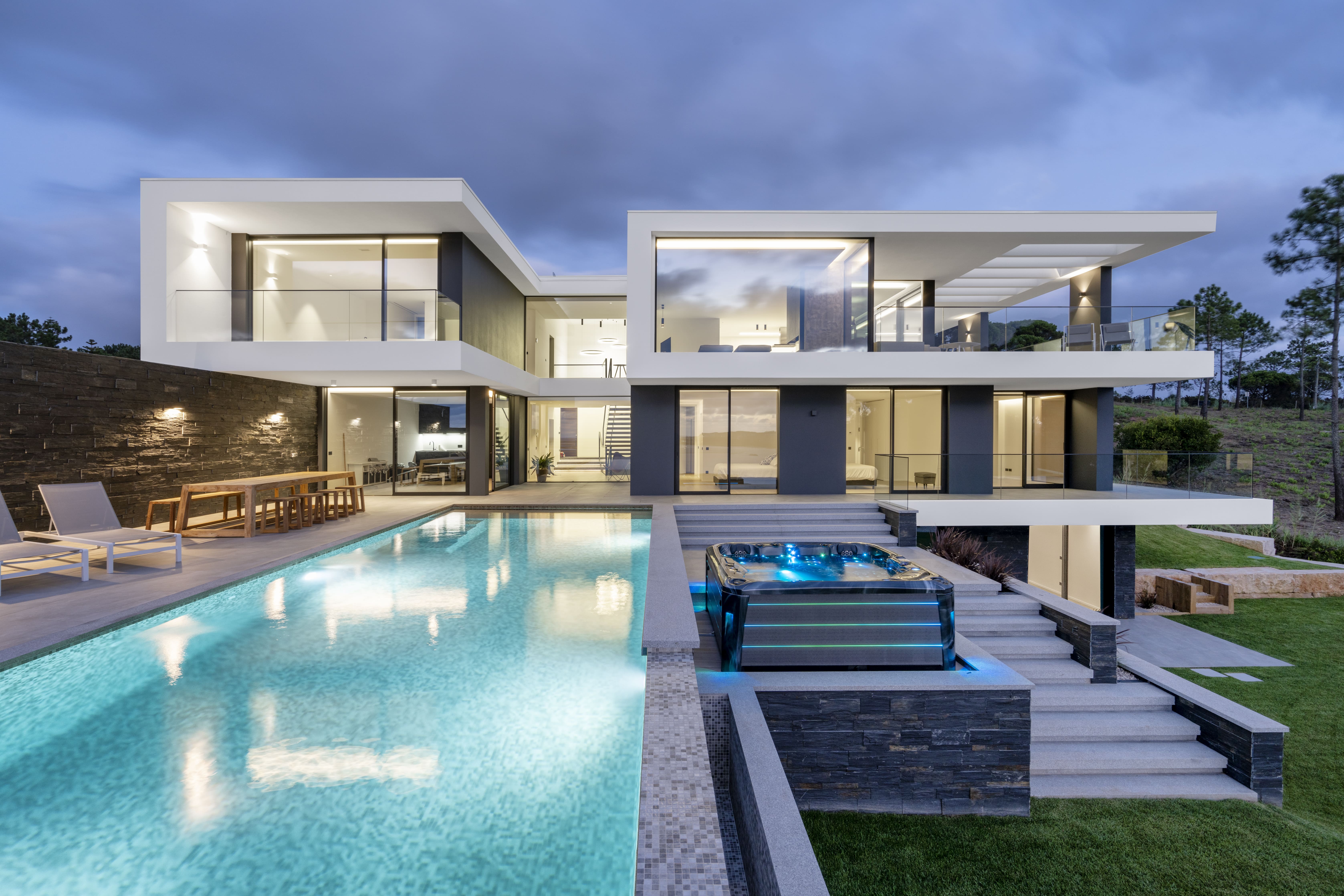 Sea Insight Villa — monumental luxury villa aerial view overlooking Atlantic Ocean, Foz do Arelho Silver Coast Portugal