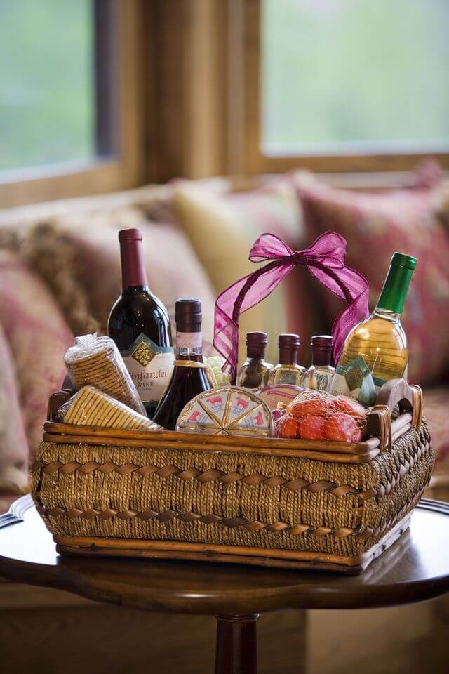 Wine basket idea as a silent auction item idea
