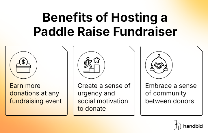 The benefits of hosting a paddle raise fundraiser, as described in the text below