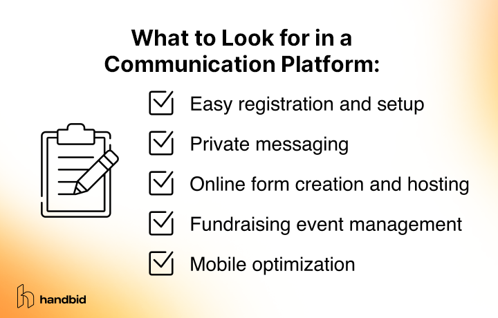 What to look for in a communication platform, listed below