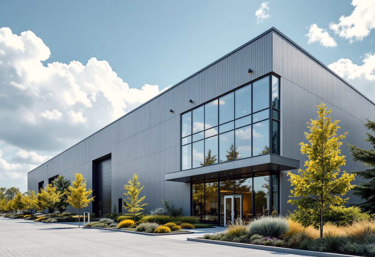 image of factory exterior (for a manufacturing plant)