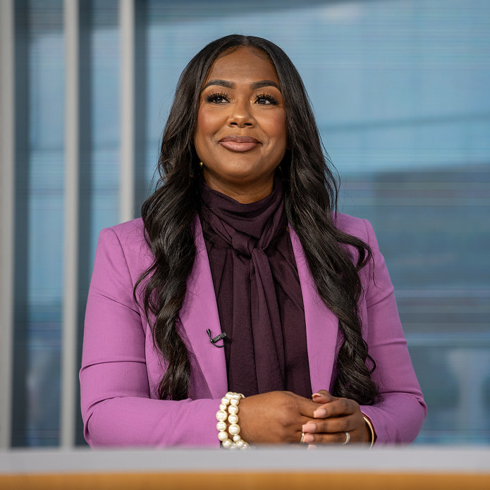 Stacia Williams from Williams Financial Group during a TV Shoot