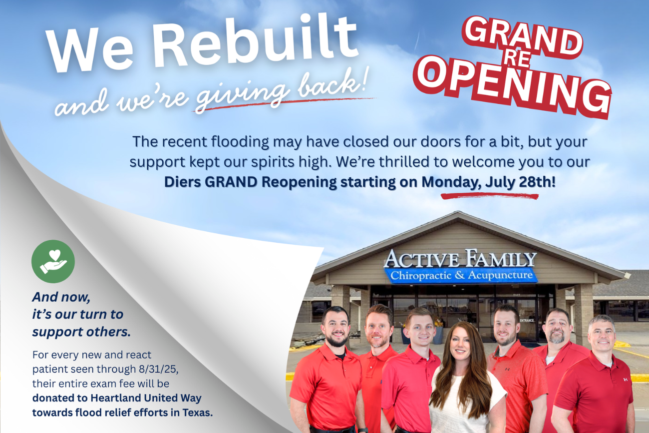 Rebuild Fundraiser announcement postcard.