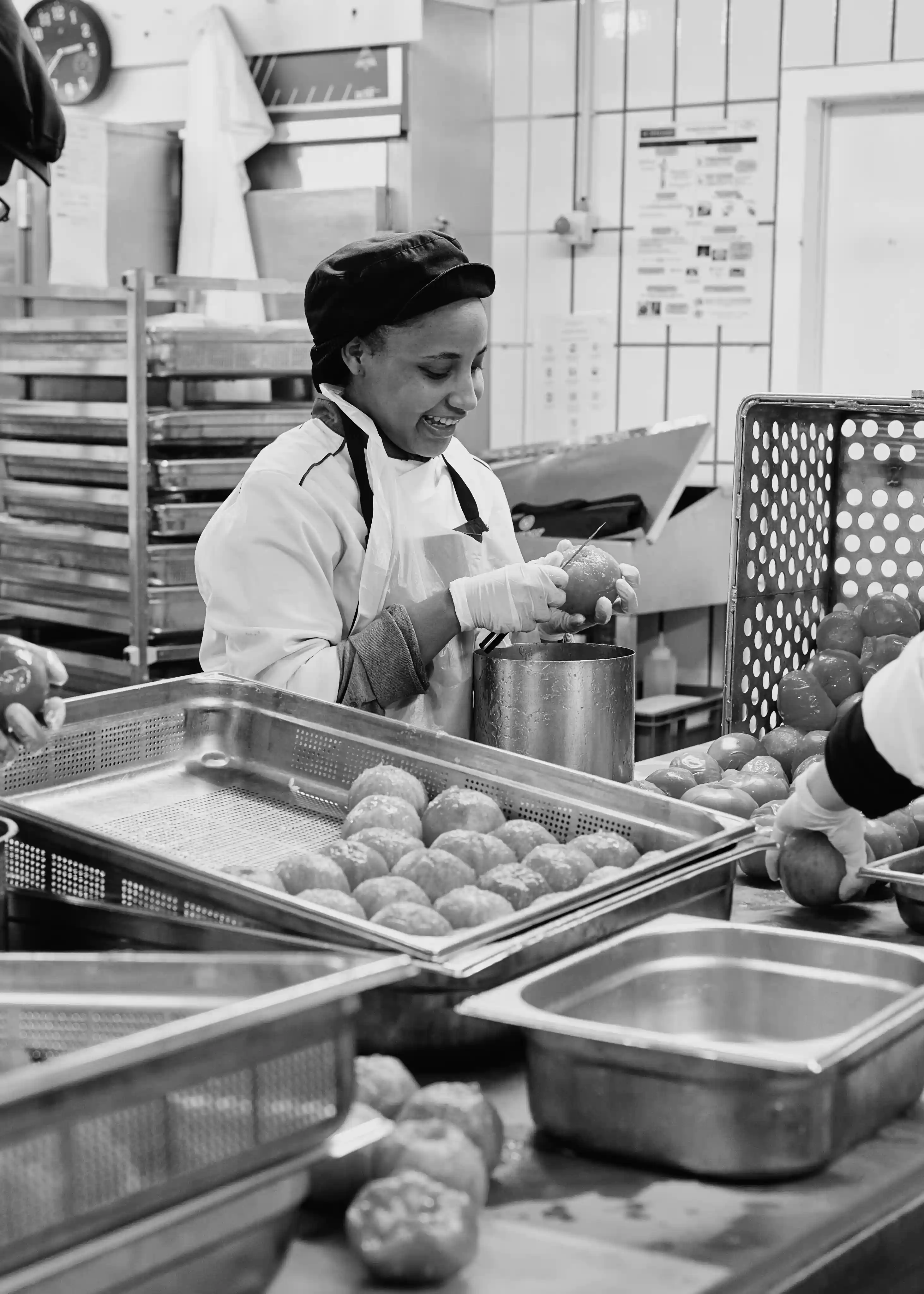 Équipe en cuisine - RSE et métiers, Groupe Potel et Chabot.