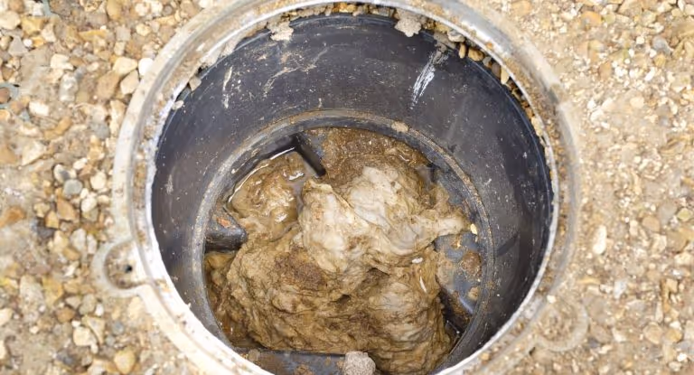 Picture of sewer blockage