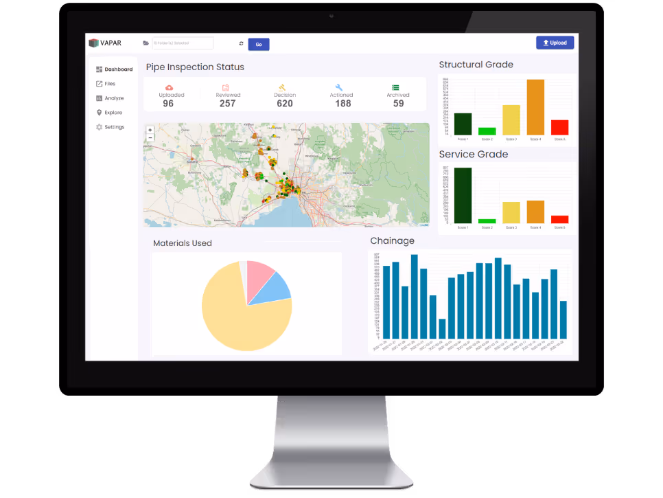 VAPAR sewer inspection software