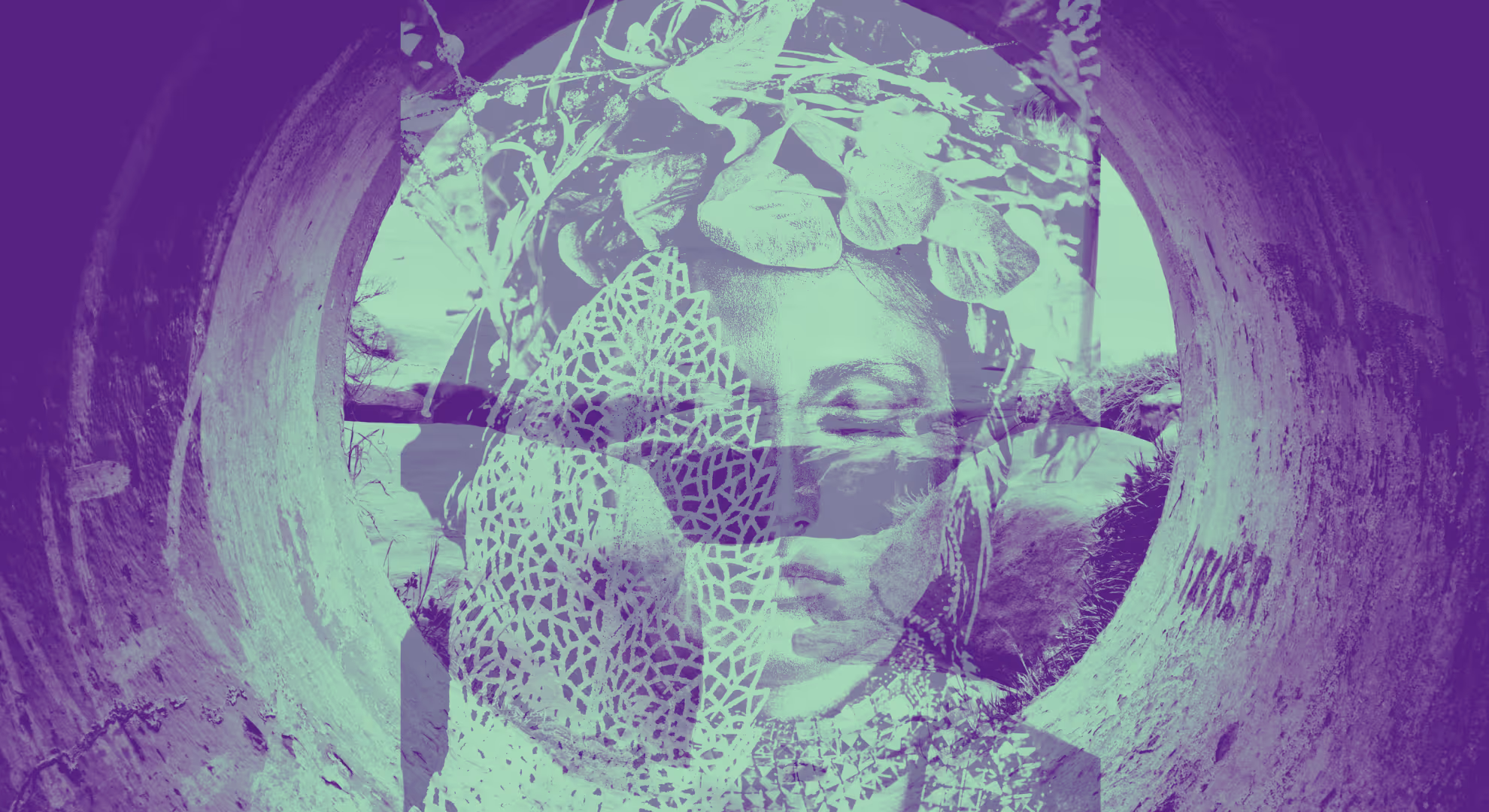 Abstract sewer pipe opening