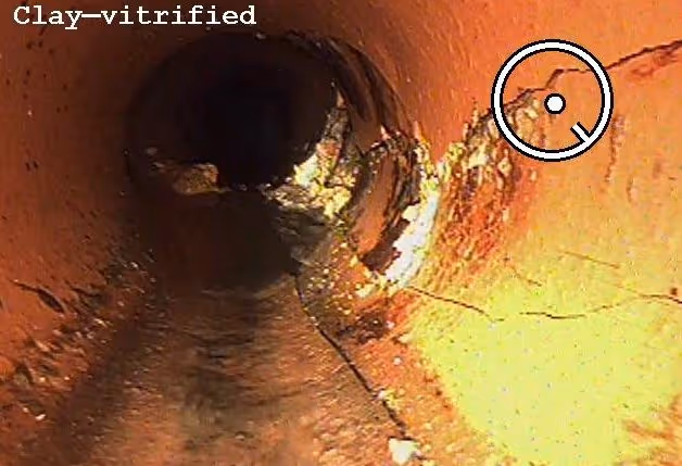Inside a broken water pipe