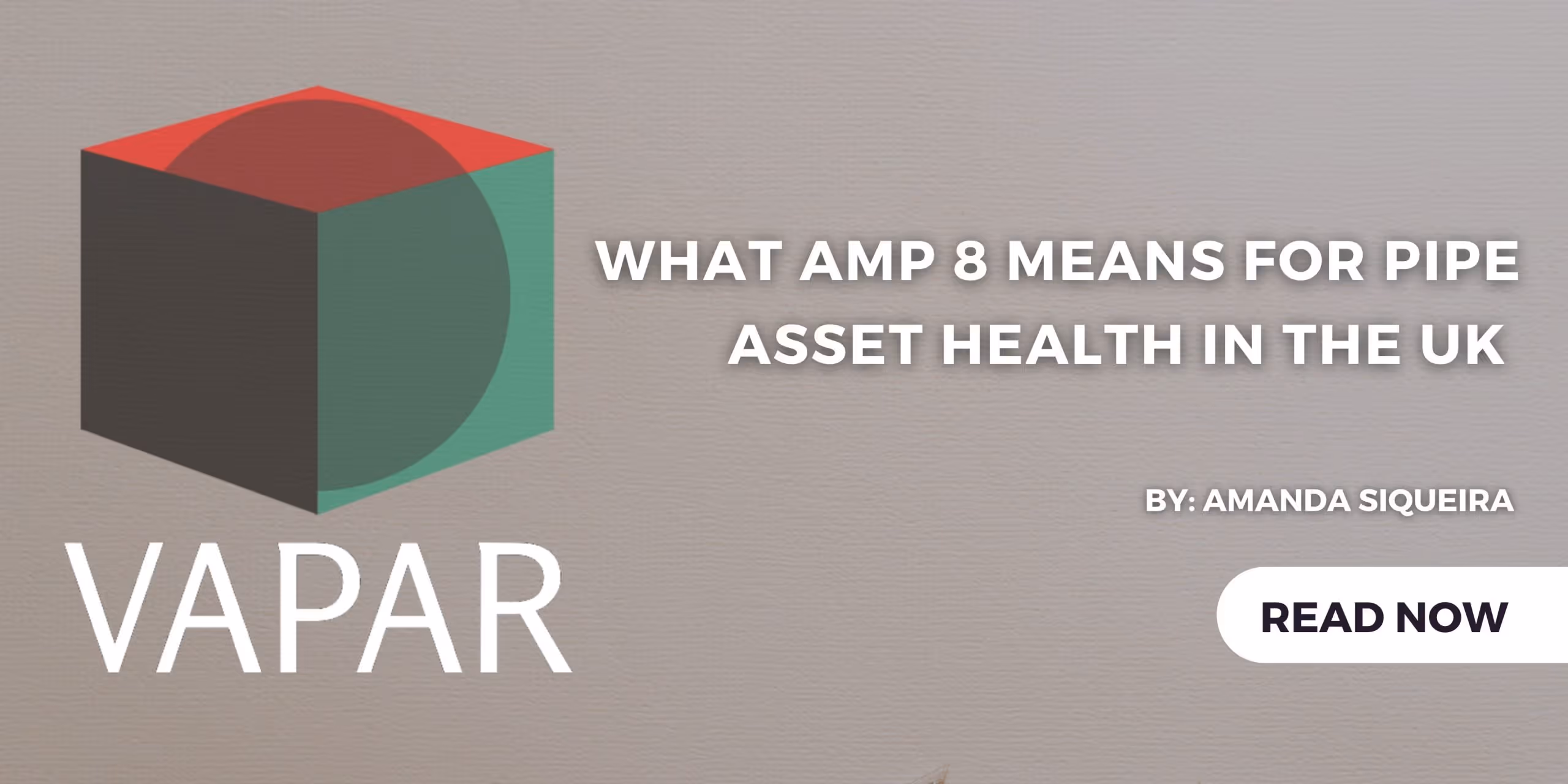 Text: What AMP 8 means for Pipe Asset Health in the UK