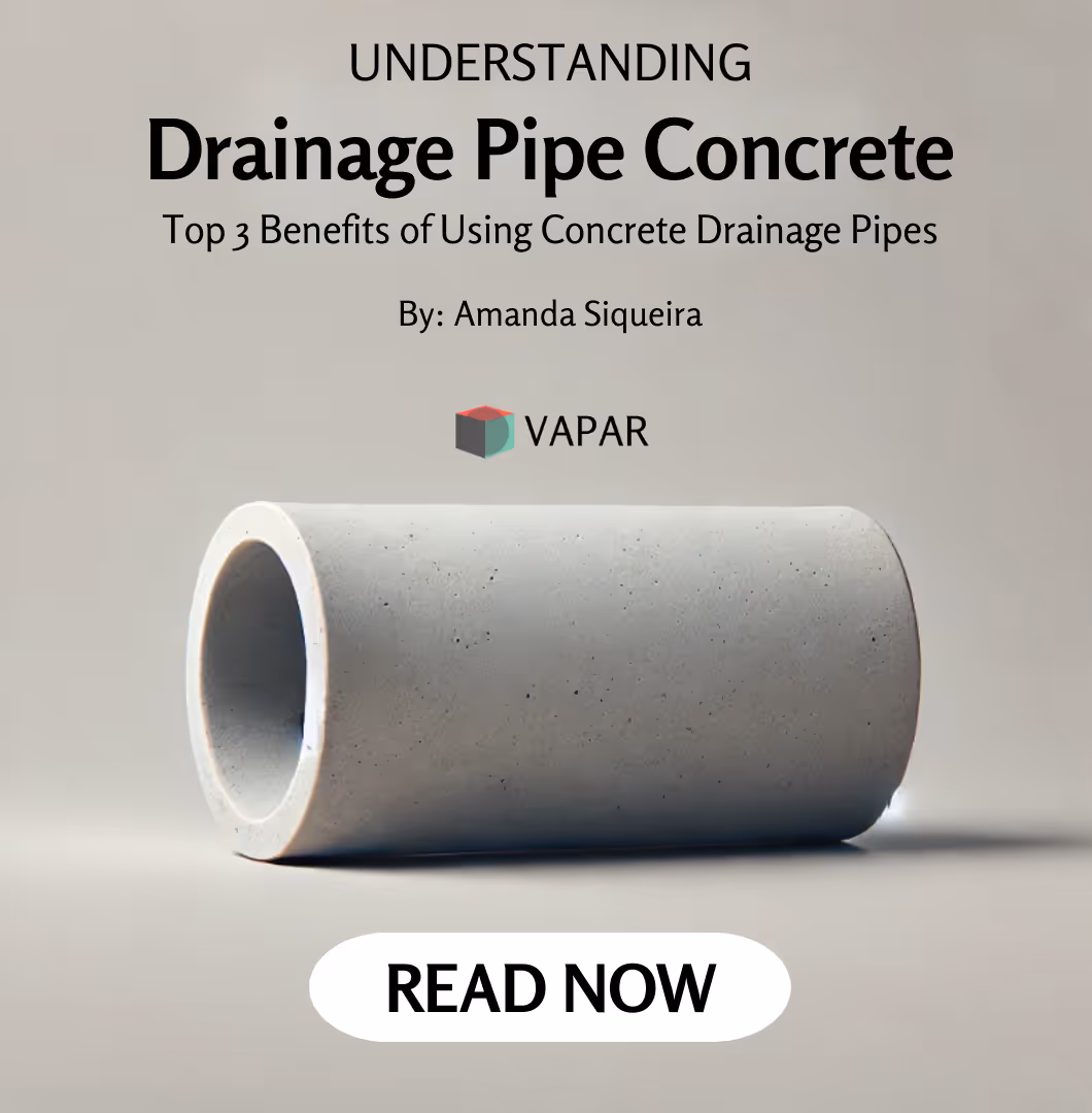 Text: Understanding Drainage Pipe Concrete: Top 3 Benefits of Using Concrete Drainage Pipes