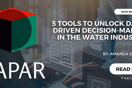 Text: 5 Tools to unlock Data-Driven Decision-Making in the Water Industry