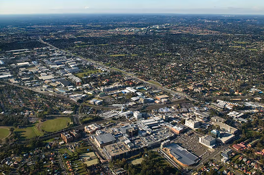 Aerial photo of Blacktown in NSW, Australia