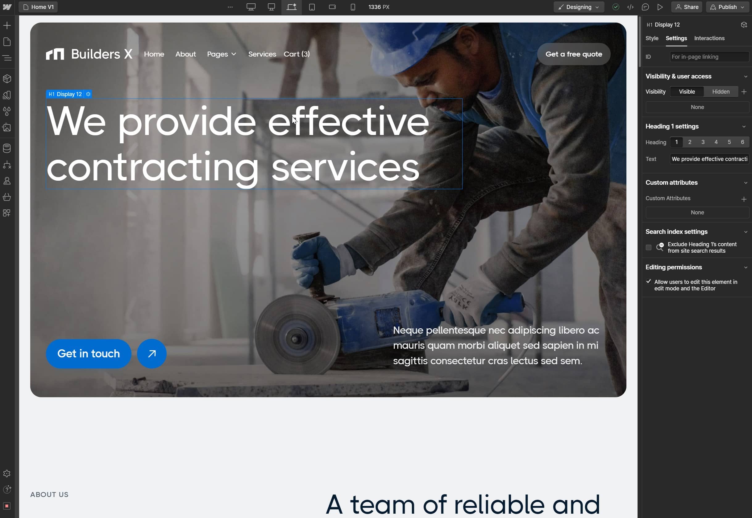 Static Content - Builders X Webflow Template