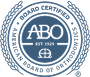 ABO Bond Certified emblem with blue circular design and text 'ABO Bond Certified Board of Oklahoma'.