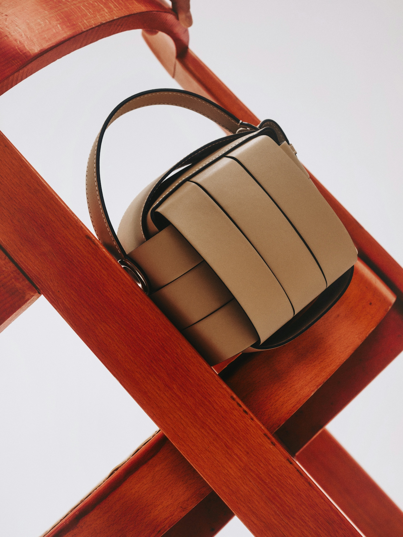 image of shopping bag at checkout counter (for a footwear store)