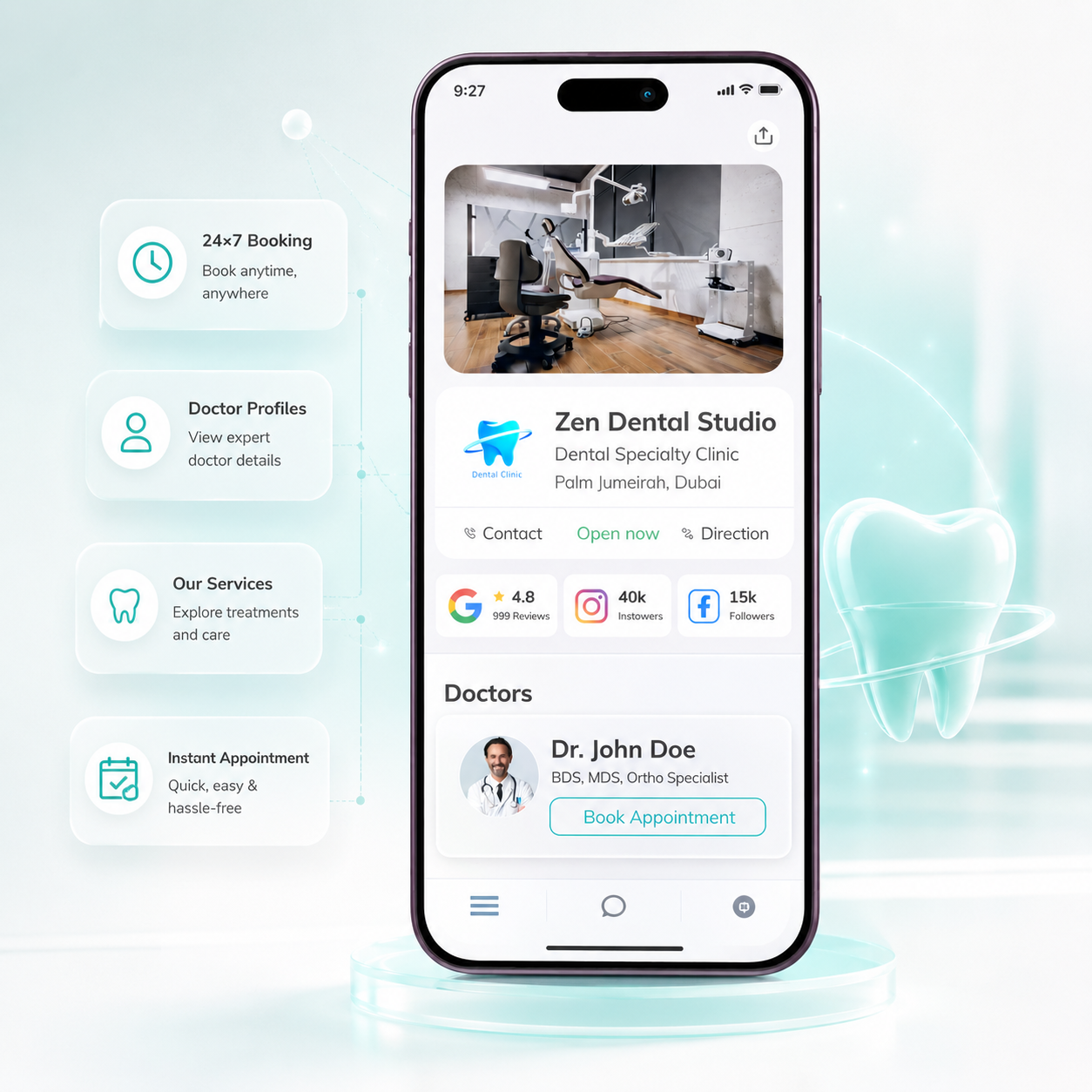 Dental clinic management software India with doctor management software and patient management system for online appointment scheduling and clinic software system