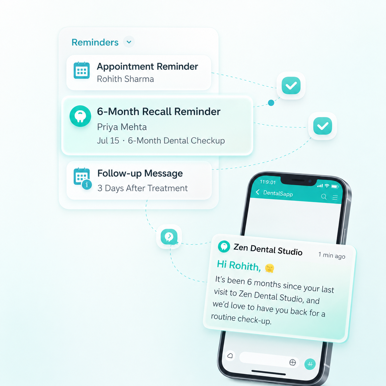 Appointment reminders and follow-ups powered by appointment scheduling software India within clinic management software India for better patient care